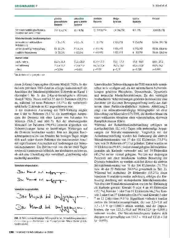 Vorschauseite 5: Stimulatorprogrammierung als Teil der stationären Rehabilitation von Dystoniepatienten mit Tiefenhirnstimulation