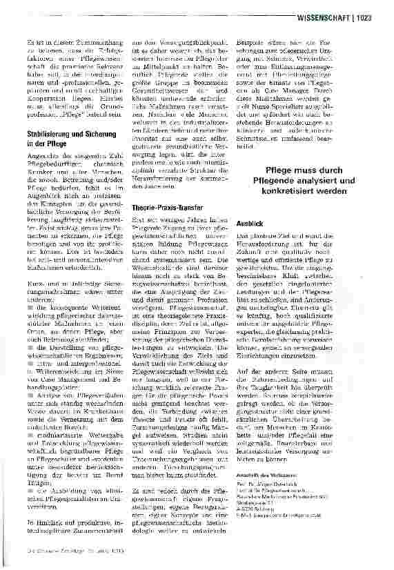Vorschauseite 2: Alles Pflege(-wissenschaft)?