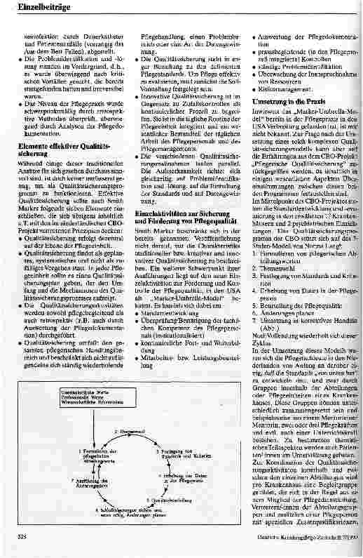 Vorschauseite 3: Zur Qualitätssicherung in der Krankenpflege