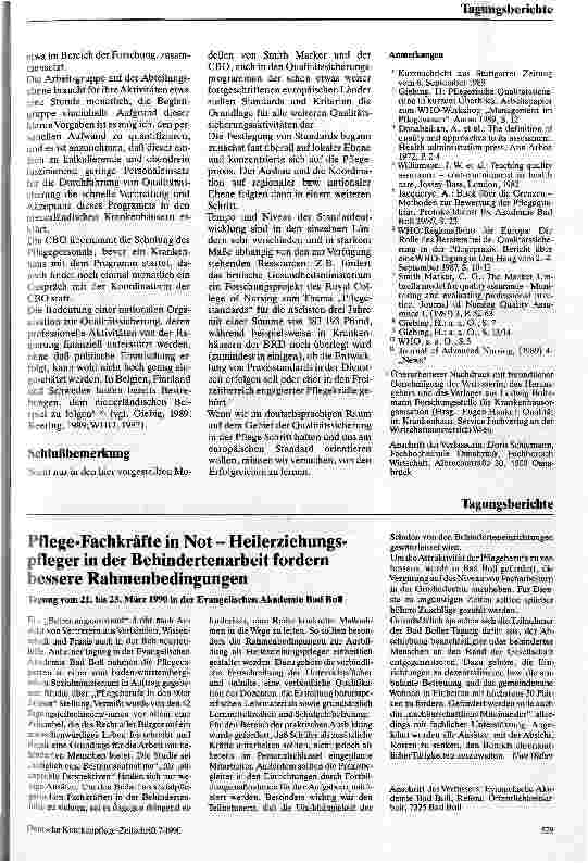 Vorschauseite 4: Zur Qualitätssicherung in der Krankenpflege