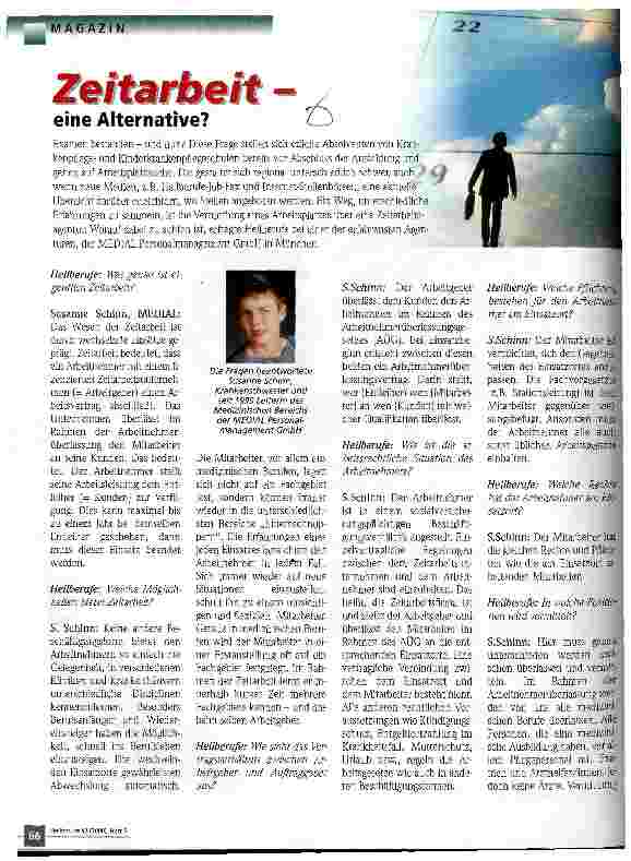 Vorschauseite 1: Zeitarbeit - eine Alternative?