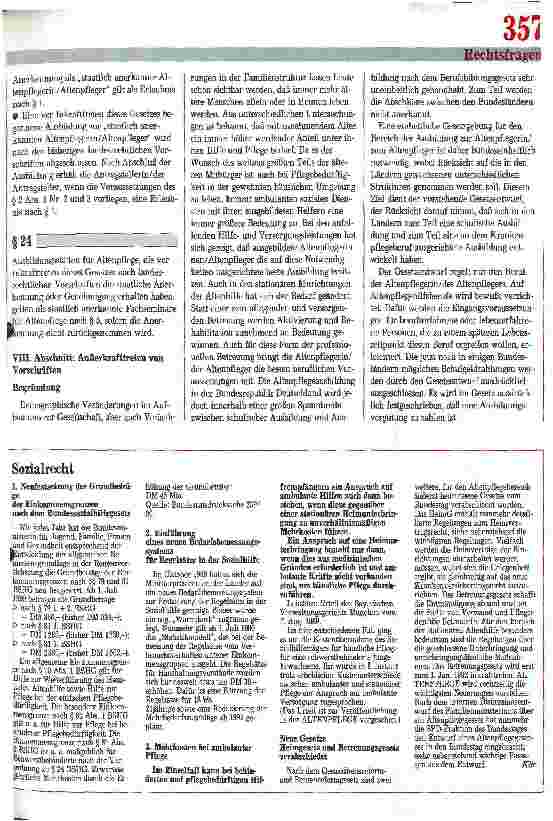 Vorschauseite 5: SPD legt ein eigenes Altenpflege-Gesetz vor: Keine Altenpflegehelfer- Ausbildung vorgesehen
