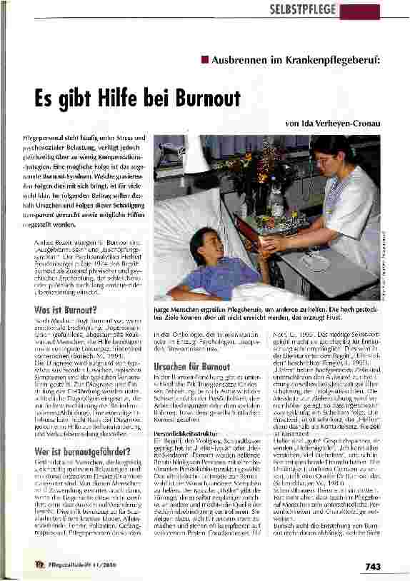 Vorschauseite 1: Es gibt Hilfe bei Burnout