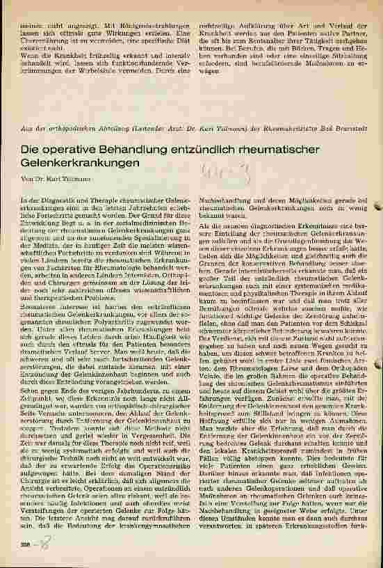 Vorschauseite 1: Die operative Behandlung entzündlich rheumatischer Gelenkerkrankungen