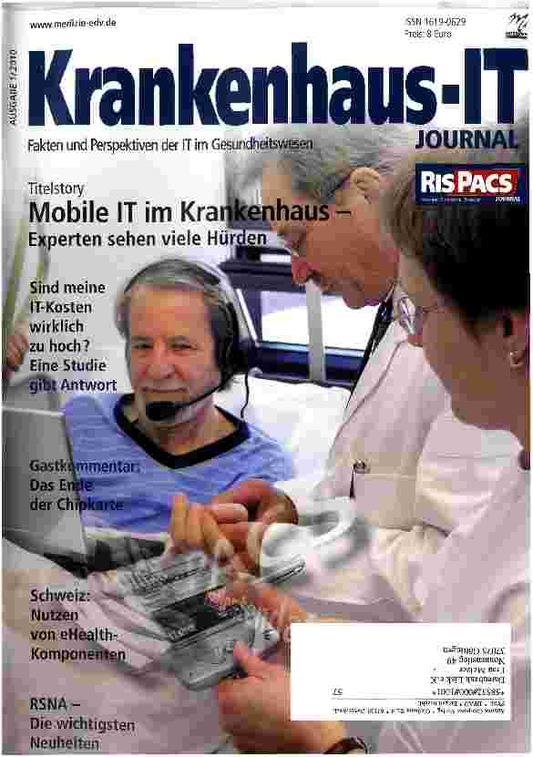 Vorschauseite 1: Mobile IT im Krankenhaus -Experten sehen viele Hürden