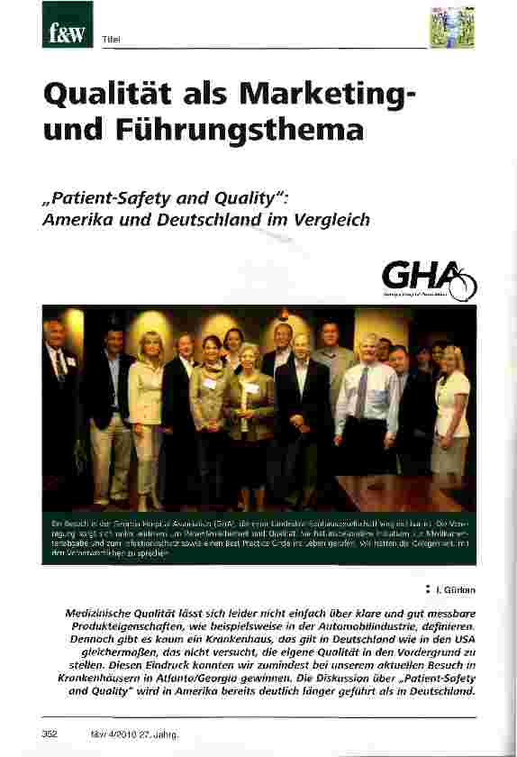 Vorschauseite 1: Qualität als Marketing-und Führungsthema