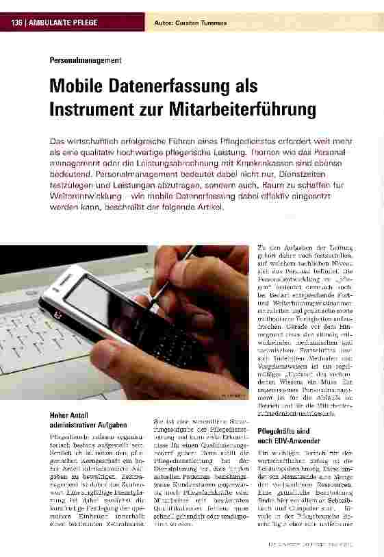 Vorschauseite 1: Mobile Datenerfassung als Instrument zur Mitarbeiterführung