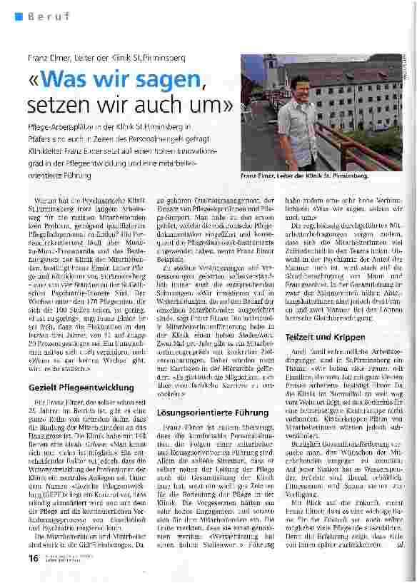 Vorschauseite 1: «Was wir sagen, setzen wir auch um»