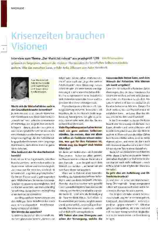 Vorschauseite 1: Kriesenzeiten brauchen Visionen