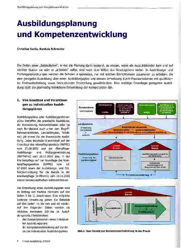 Vorschauseite 1: Ausbildungsplanung und Kompetenzentwicklung