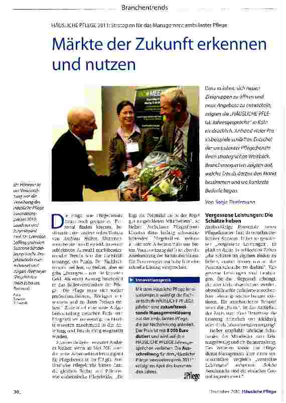Vorschauseite 1: Märkte der Zukunft erkennen und nutzen