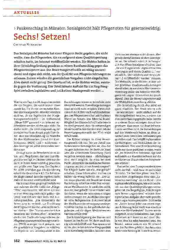 Vorschauseite 1: Sechs! Setzen!