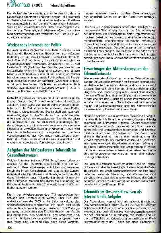 Vorschauseite 3: Entwicklung einer einheitlichen Telematikplattform für das Gesundheitswesen