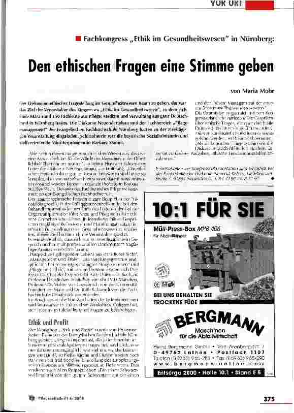 Vorschauseite 1: Den ethischen Fragen eine Stimme geben