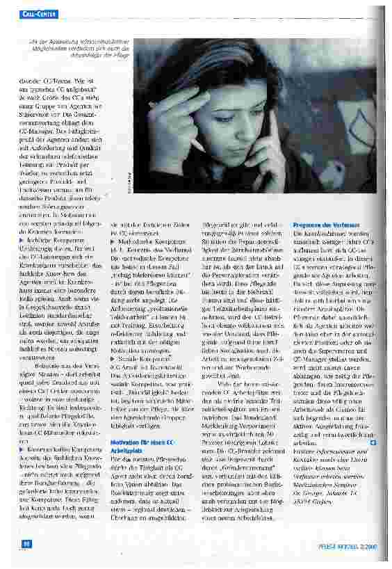 Vorschauseite 3: Krankenpflegekräfte als Call Center-Mitarbeiter?