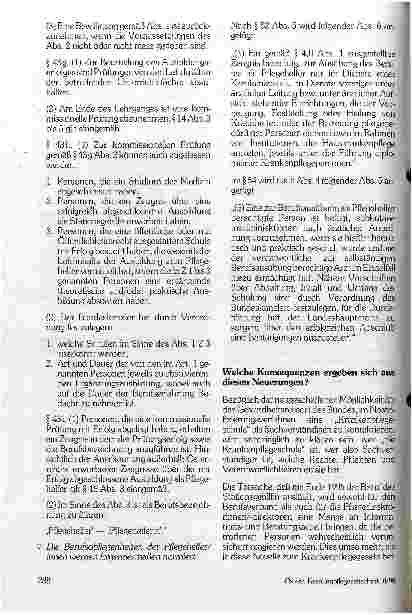 Vorschauseite 3: Welche Neuerungen bringt die jüngste Änderung des Krankenpflegegesetzes?