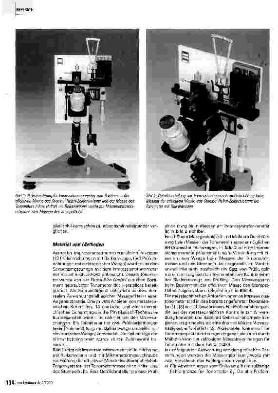 Vorschauseite 2: Messtechnische Kontrollen für Impressionstonometer
