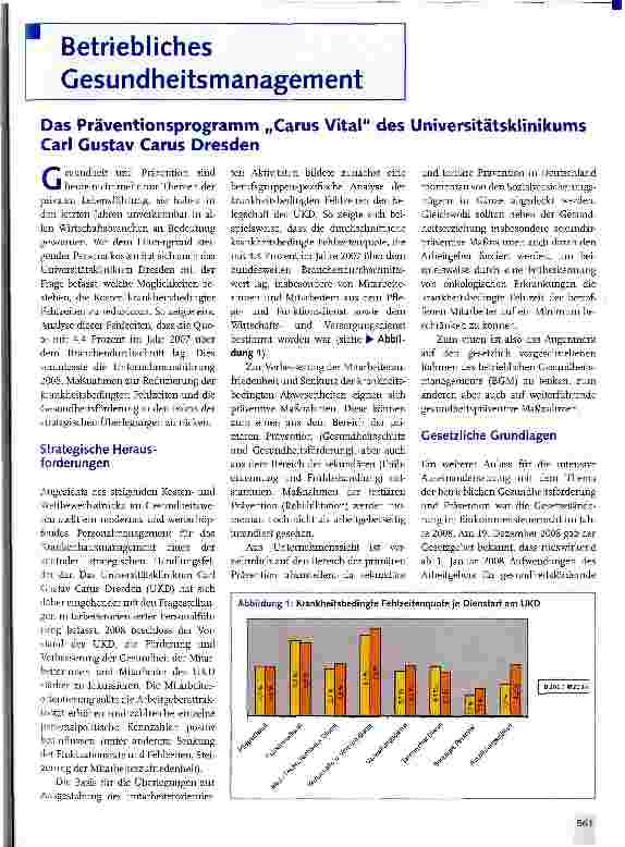 Vorschauseite 1: Das Präventionsprogramm „Carus Vital des Universitätsklinikums Carl Gustav Carus Dresden