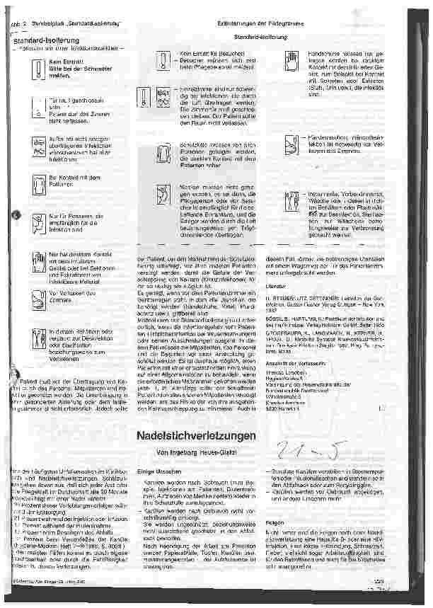 Vorschauseite 1: Nadelstichverletzungen