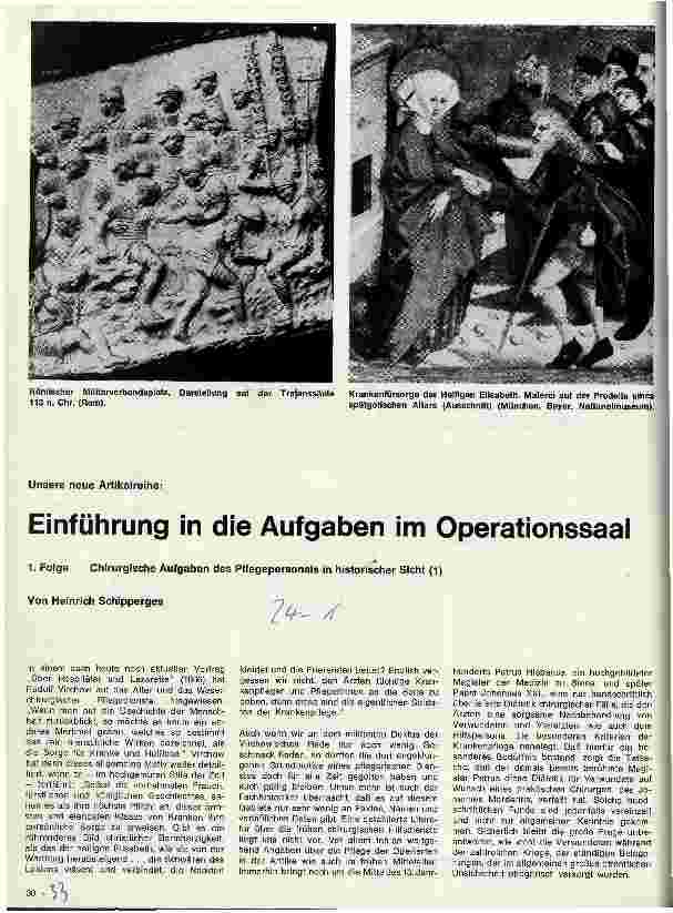 Vorschauseite 1: Einführung in die Aufgaben im Operationssaal 1.Folge:Chirurgische Aufgaben d. Pflegepersonals in historischer Sicht