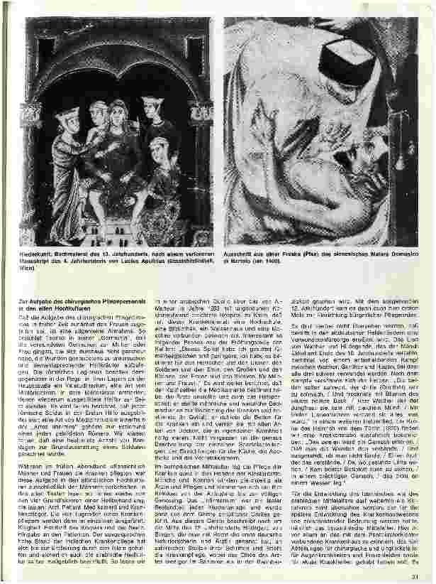 Vorschauseite 2: Einführung in die Aufgaben im Operationssaal 1.Folge:Chirurgische Aufgaben d. Pflegepersonals in historischer Sicht