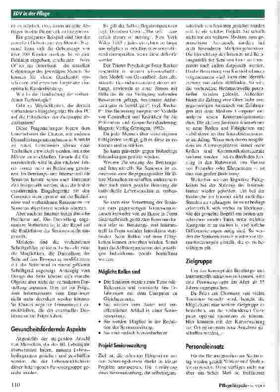 Vorschauseite 2: EDV in der Pflege Der Beratungsund Internettreff für Senioren in Prien am Chiemsee