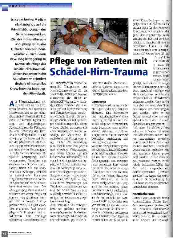 Vorschauseite 1: Pflege von Patienten mit Schädel-Hirn-Trauma
