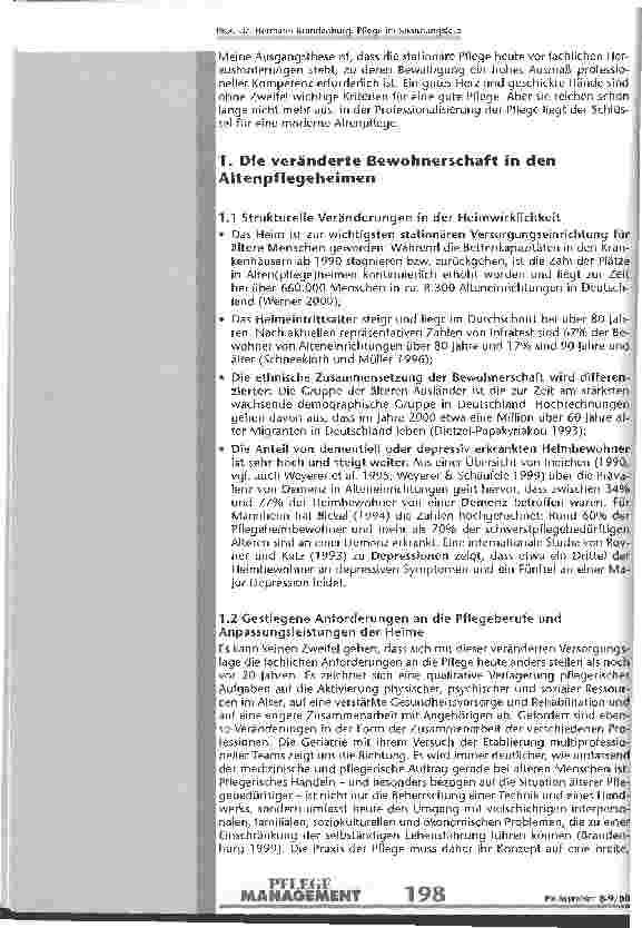 Vorschauseite 2: Pflege im Spannungsfeld zwischen fachlichen Anforderungen und begrenzten Budgets