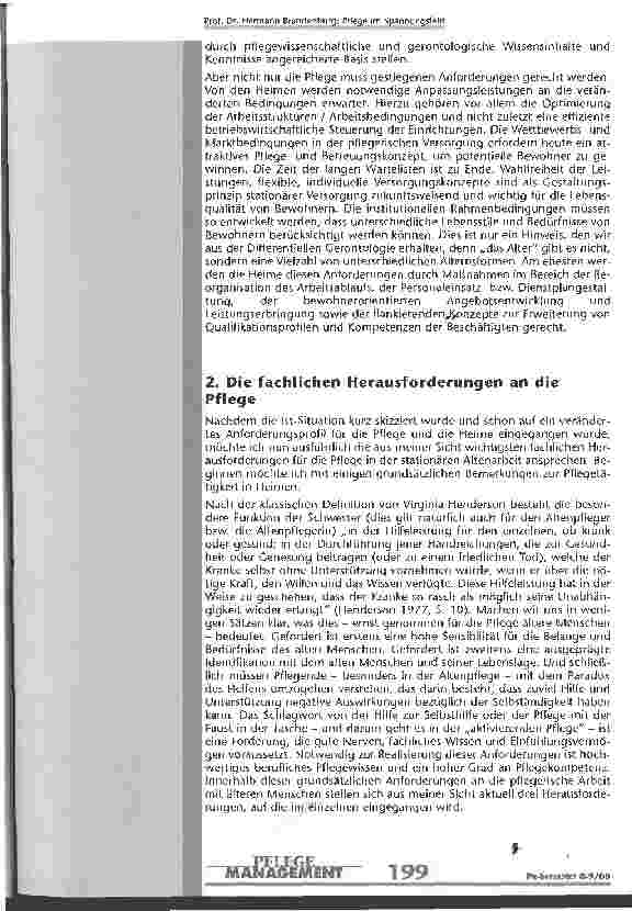 Vorschauseite 3: Pflege im Spannungsfeld zwischen fachlichen Anforderungen und begrenzten Budgets