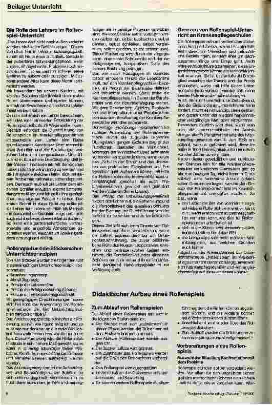Vorschauseite 5: Die Anwendung der Rollenspiel-Methode im Krankenpflegeunterricht