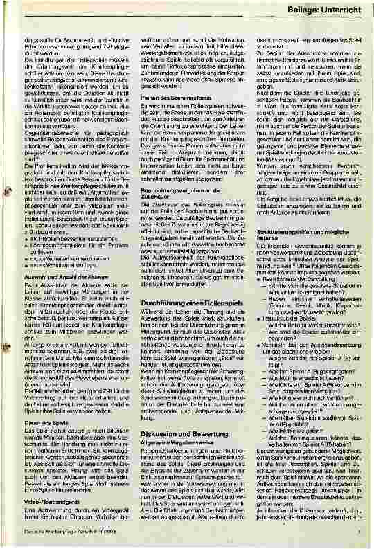 Vorschauseite 6: Die Anwendung der Rollenspiel-Methode im Krankenpflegeunterricht