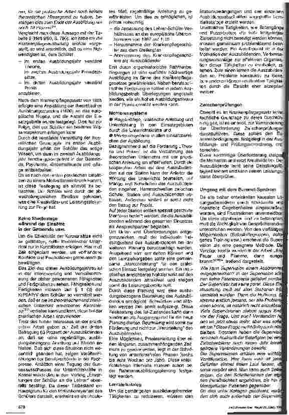 Vorschauseite 2: Krankenpflege - ein Traumberuf? 3. Teil (Schluß): Kriterien zur Motivationserhaltung und -förderung