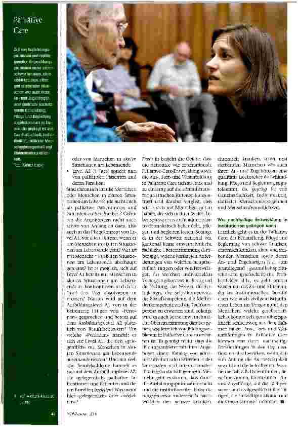 Vorschauseite 3: Baustelle Bildung in der Palliative Care