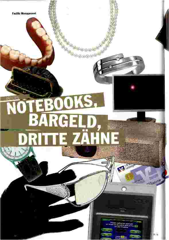 Vorschauseite 1: Notebooks, Bargeld, Dritte Zähne