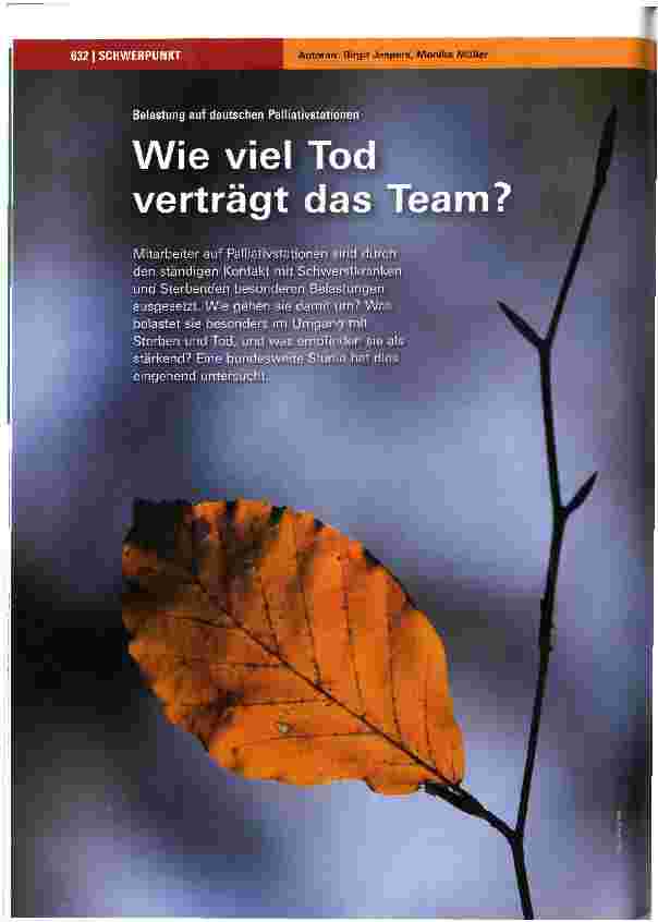 Vorschauseite 1: Wie viel Tod verträgt das Team?