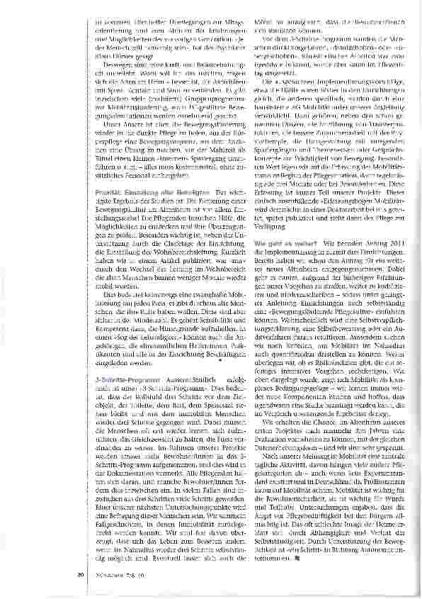 Vorschauseite 3: Neue Bewegungskultur im Pflegeheim