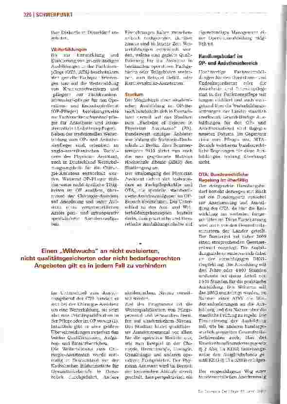 Vorschauseite 3: Karrieremarkt OP und Anästhesie