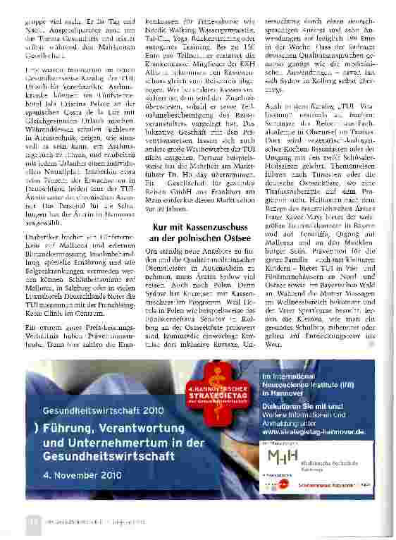 Vorschauseite 3: TUl-Ärztin sucht nach neuen Gesundheitsreisen