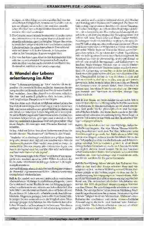 Vorschauseite 4: Interpersonale Beziehungen und Wandel der Lebensorientierung im Alter - Eine Problemskizze -