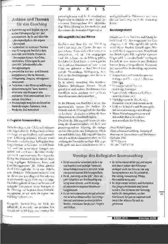 Vorschauseite 2: Teamsoaching und Klärungshilfe bei Konflikten