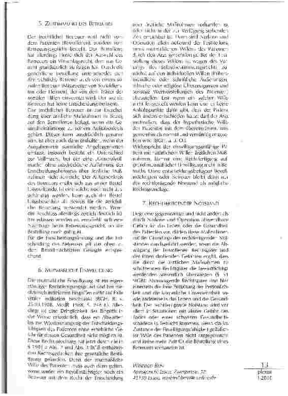 Vorschauseite 3: DER NICHT EINWILLIGUNGSFÄHIGE PATIENT SOLL SICH NARKOSE UND OPERATION UNTERZIEHEN:WAS IST AUS SICHT DES RICHTERS EINES BETREUUNGSGERICHTS ZU TUN?