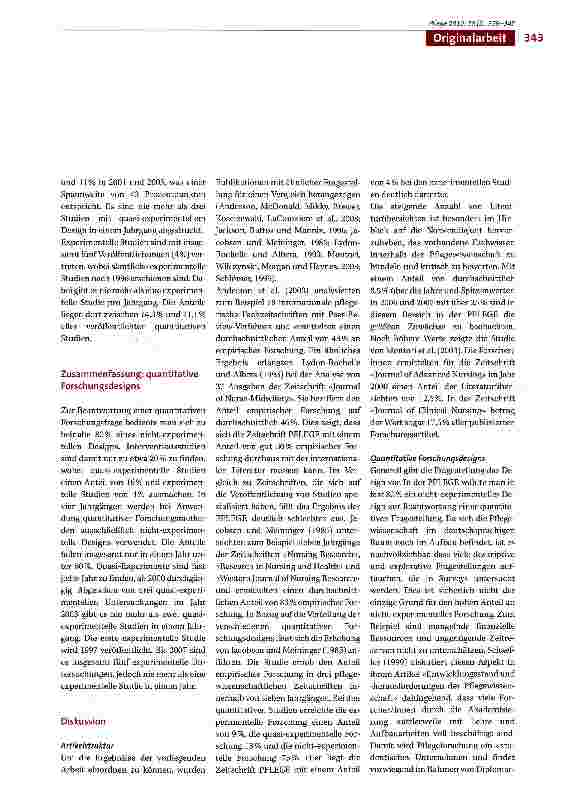 Vorschauseite 5: Entwicklungen der deutschsprachigen Pflegewissenschaft im Spiegel der PFLEGE -Veröffentlichung von 1988-2007