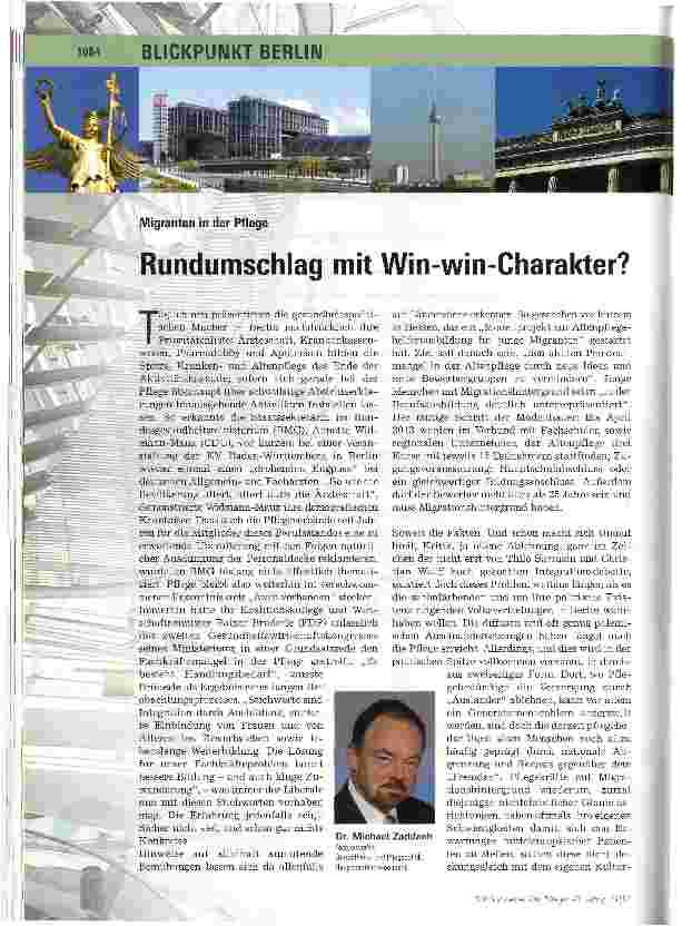 Vorschauseite 1: Rundumschlag mit Win-win-Charakter?