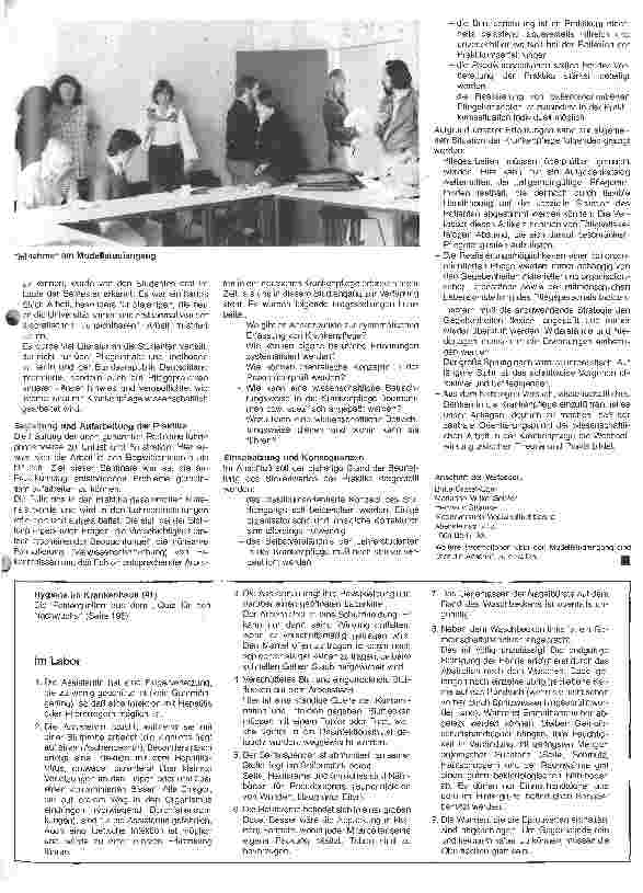 Vorschauseite 2: Erste Erfahrungen im Modellstudiengang Lehrkräfte für die Kranken-und Kinderkrankenpflege an der Freien Universität Berlin