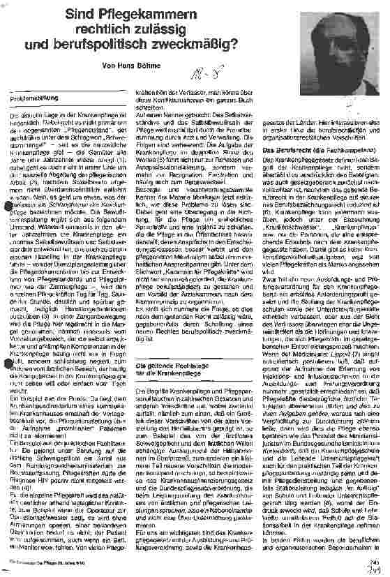 Vorschauseite 1: Sind Pflegekammern rechtlich zulässig und berufspolitisch zweckmäßig?