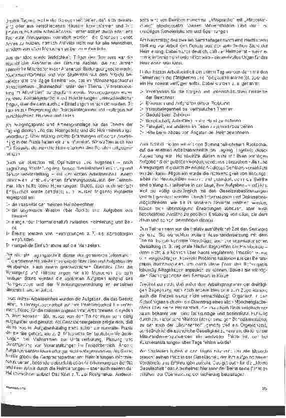 Vorschauseite 2: Mitverantwortung im Altenheim durch Heimbeiräte Tagungsbericht