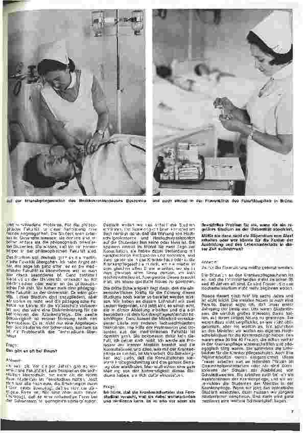 Vorschauseite 6: Krankenpflege in der Tschechoslowakei 3. Folge: Akademische Fortbildung