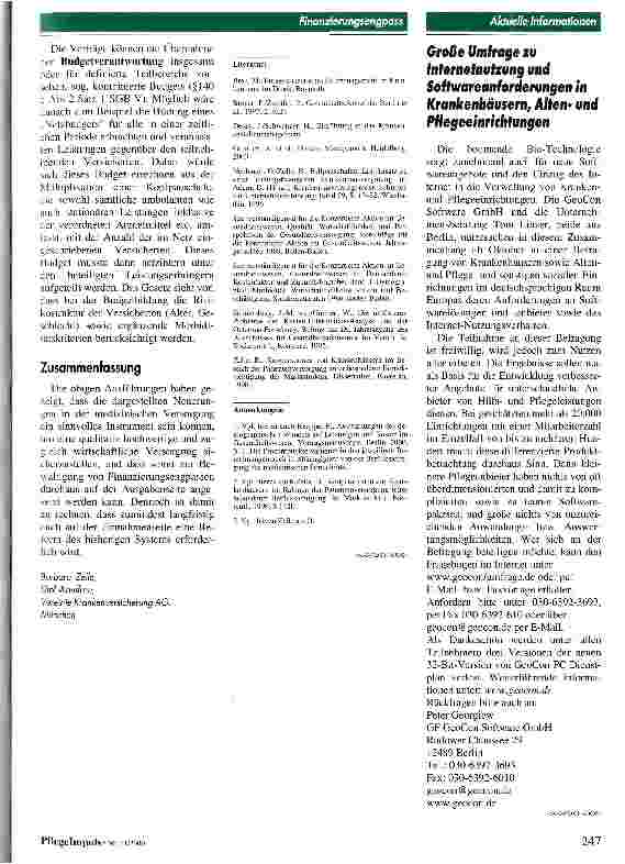 Vorschauseite 4: Finanzierungsengpass in der Gesundheitsversorgung Innovative Versorgungsformen zur Erhöhung der medizinischen Qualität und der Wirtschaftlichkeit
