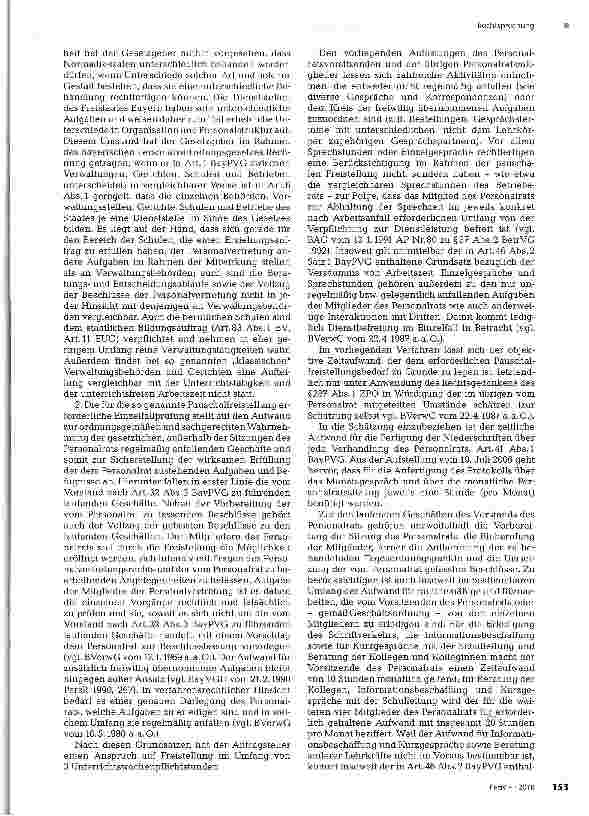 Vorschauseite 4: Bei der Freistellung von Schulpersonalratsmitgliedern kommt der Zeitaufwand für Personalratssitzungen nicht in Anrechnung.