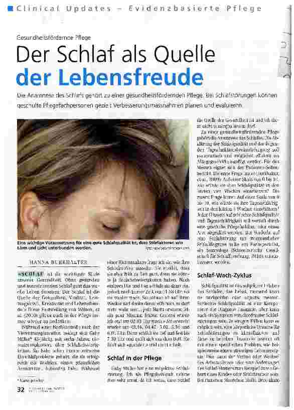 Vorschauseite 1: Der Schlaf als Quelle der Lebensfreude